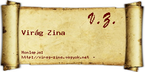 Virág Zina névjegykártya