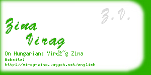 zina virag business card